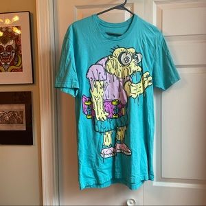 MC Lars turquoise Hans Moleman mens shirt